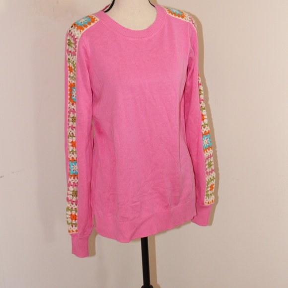 Belle By Kim Gravel, Square Crochet Sleeve sweater NWOT - Picture 5 of 14